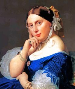 Portrait Of Madame Ingres paint by numbers