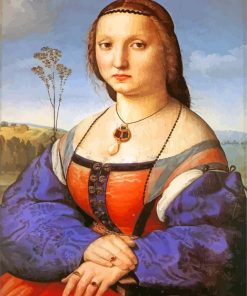 Portrait Of Maddalena Doni By Raphael paint by numbers