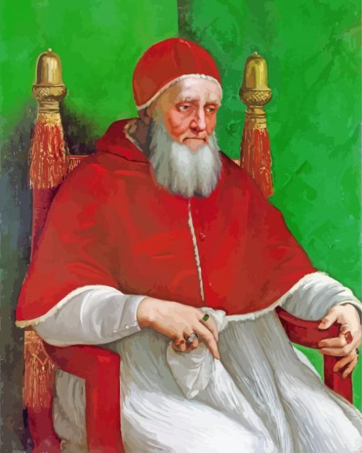 Portrait Of Pope Julius II By Raphael Paint by numbers