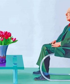 Portrait Of Sir David Webster By Hockney paint by numbers