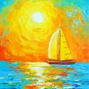 Sailboat Sunrise paint by numbers