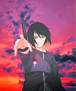 Sasuke Uchiha Anime Boy paint by numbers