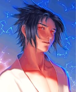 Sasuke Uchiha Naruto paint by numbers