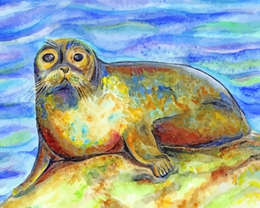 Seal On Rock Art paint by number