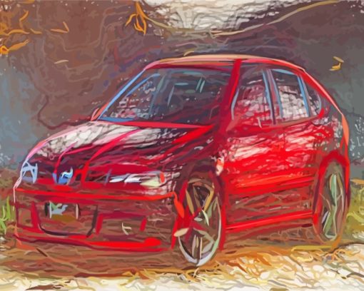 Seat Leon Car Art paint by numbers