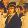 Self Portrait In A Group Of Friends By Hayez paint by number