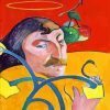 Self Portrait With Halo And Snake By Gauguin paint by numbers