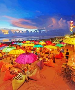 Seminyak Beach Indonesia paint by numbers