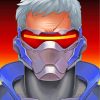 Soldier 76 Overwatch Game paint by number