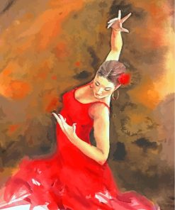 Spanish Flamenco Dancer Art paint by number