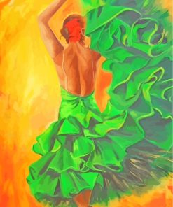 Spanish Flamenco Dancer paint by number