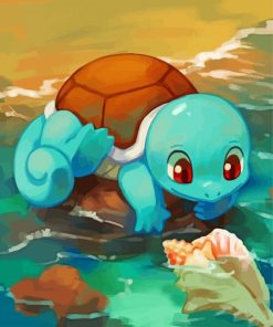 Squirtle Pokemon Character paint by numbers