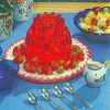 Strawberry Jelly Dessert paint by numbers