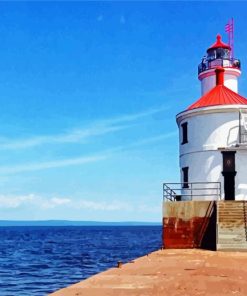 Superior Entry Lighthouse Duluth paint by numbers