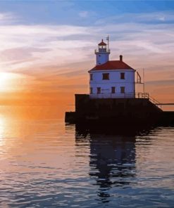 Superior Entry Lighthouse Duluth paint by number