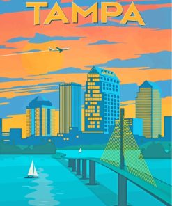 Tampa City Poster paint by numbers