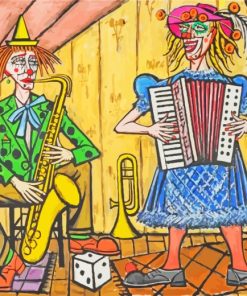 The Musical Clowns Art paint by numbers