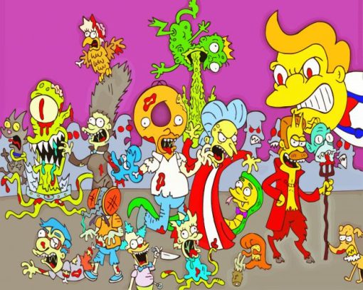 The Simpsons Zombies paint by numbers