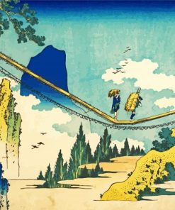 The Suspension Bridge By Hokusai paint by numbers