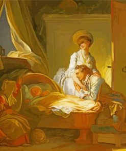 The Visit To The Nursery By Fragonard paint by numbers