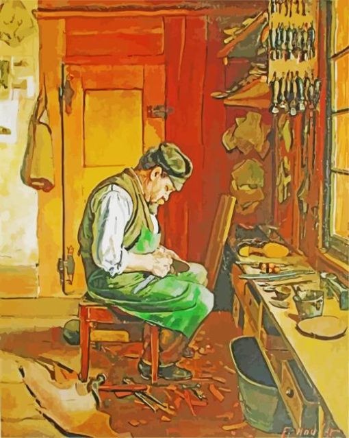 The Shoemaker By Hodler paint by numbers