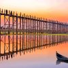 U Bein Bridge Myanmar paint by numbers