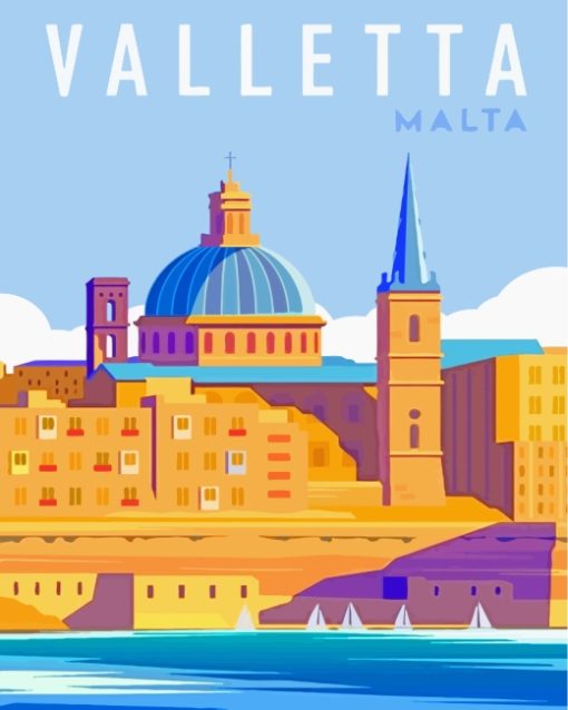 Valleta Malta paint by number