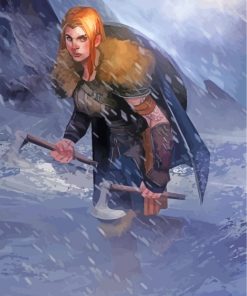 Viking Warrior Woman paint by numbers