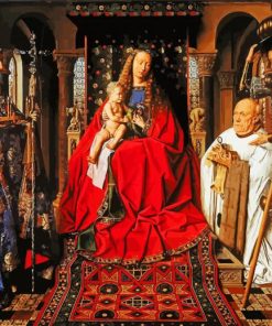 Virgin And Child With Canon By Jan Van Eyck paint by numbers