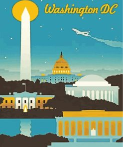 Washington Dc Poster paint by number