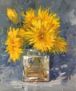 Yellow Dandelions Art Paint by numbers