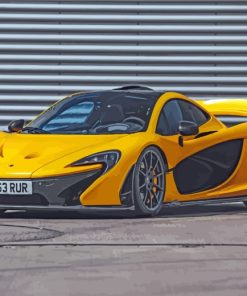 Yellow Mclaren Car paint by numbers