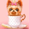 Yorkie In Cup Paint by numbers