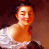 Young Woman With Brown Hair By Fragonard paint by numbers