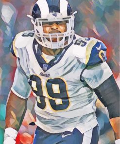 Aaron Donald Nfl Football paint by numbers