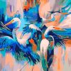 Abstract Cranes paint by numbers