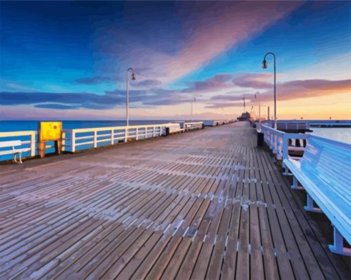 Aesthetic Pier In Sopot Gdansk paint by numbers