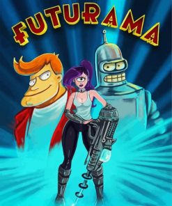 Aesthetic Futurama paint by number