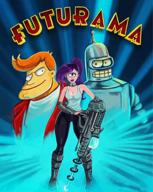 Aesthetic Futurama paint by number