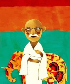 Aesthetic Gandhi paint by numbers