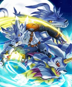 Aesthetic Garurumon paint by number