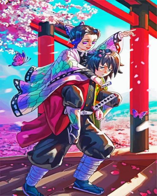 Aesthetic Giyu Tamioka Kimetsu No Yaiba paint by number