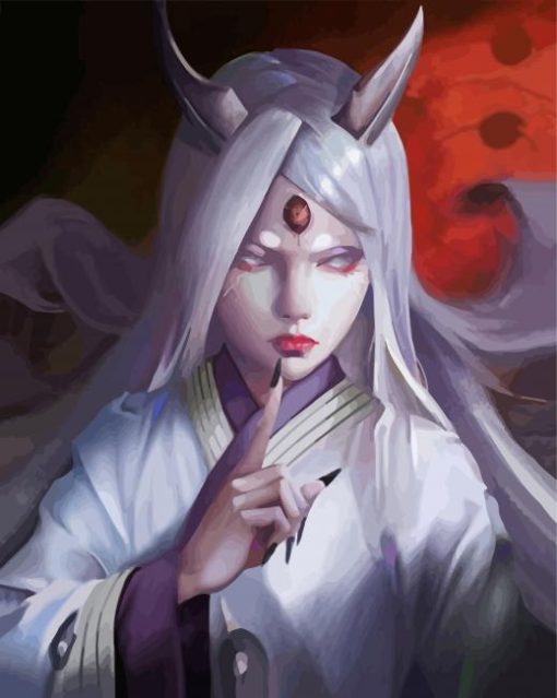 Aesthetic Kaguya Otsutsuki paint by numbers