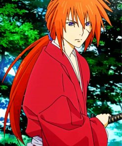 Aesthetic Kenshin Himura Anime paint by numbers