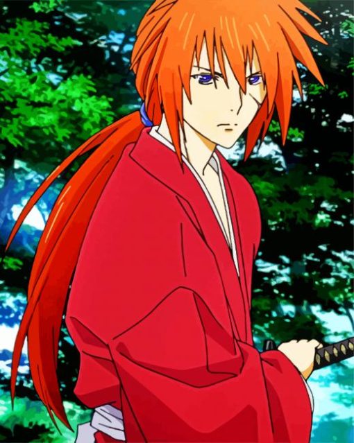 Aesthetic Kenshin Himura Anime paint by numbers