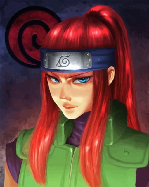 Aesthetic Kushina Uzumaki Naruto paint by numbers