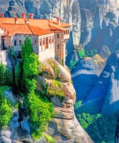 Aesthetic Meteora Greece paint by numbers