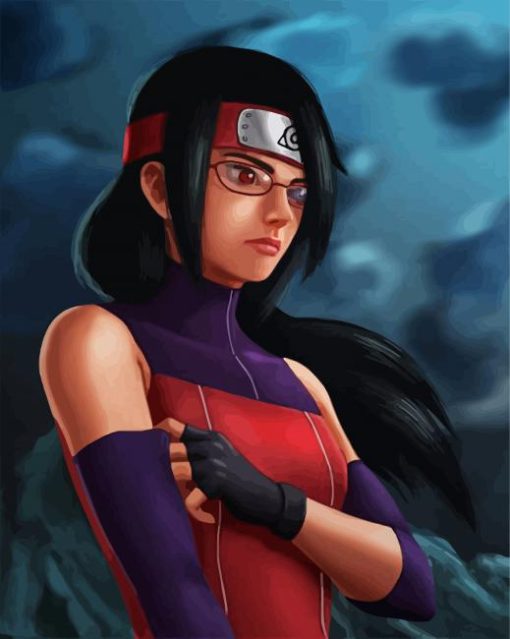 Aesthetic Sarada Uchiha From Naruto paint by numbers