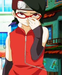 Aesthetic Sarada Uchiha Naruto paint by numbers