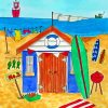 Aesthetic Beach Huts paint by numbers